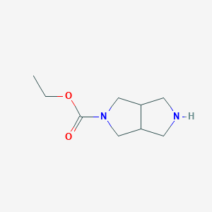 molecular formula C9H16N2O2 B13263026 Ethyl octahydropyrrolo[3,4-c]pyrrole-2-carboxylate 