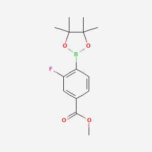 molecular formula C14H18BFO4 B1326307 3-氟-4-(4,4,5,5-四甲基-1,3,2-二氧杂硼环-2-基)苯甲酸甲酯 CAS No. 603122-79-8