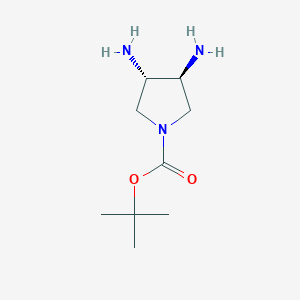 molecular formula C9H19N3O2 B1326312 (3S,4S)-叔丁基 3,4-二氨基吡咯烷-1-羧酸酯 CAS No. 1020571-45-2