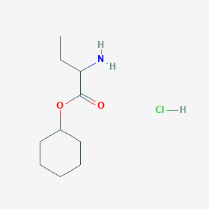 molecular formula C10H20ClNO2 B13263150 Cyclohexyl 2-aminobutanoate hydrochloride 