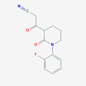 3-[1-(2-Fluorophenyl)-2-oxopiperidin-3-yl]-3-oxopropanenitrile