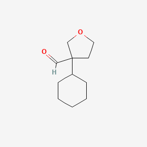 3-Cyclohexyloxolane-3-carbaldehyde