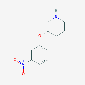 molecular formula C11H14N2O3 B1326347 3-(3-Nitrophenoxy)piperidine CAS No. 946759-44-0