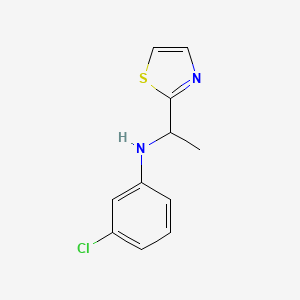 3-chloro-N-[1-(1,3-thiazol-2-yl)ethyl]aniline