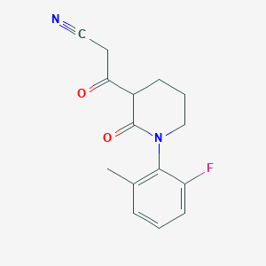 3-[1-(2-Fluoro-6-methylphenyl)-2-oxopiperidin-3-yl]-3-oxopropanenitrile