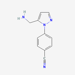 4-[5-(Aminomethyl)-1H-pyrazol-1-yl]benzonitrile