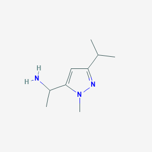 1-[1-Methyl-3-(propan-2-yl)-1H-pyrazol-5-yl]ethan-1-amine