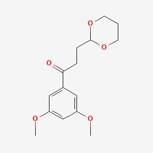 1-(3,5-Dimethoxyphenyl)-3-(1,3-dioxan-2-yl)propan-1-one