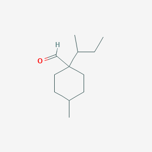 1-(Butan-2-yl)-4-methylcyclohexane-1-carbaldehyde