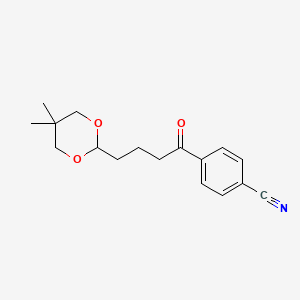 4'-Cyano-4-(5,5-dimethyl-1,3-dioxan-2-YL)butyrophenone