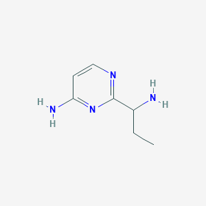 2-(1-Aminopropyl)pyrimidin-4-amine