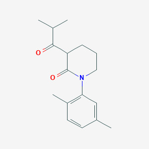 1-(2,5-Dimethylphenyl)-3-(2-methylpropanoyl)piperidin-2-one