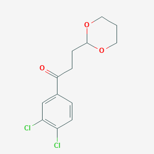 3',4'-Dichloro-3-(1,3-dioxan-2-YL)propiophenone