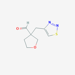 3-(1,2,3-Thiadiazol-4-ylmethyl)oxolane-3-carbaldehyde