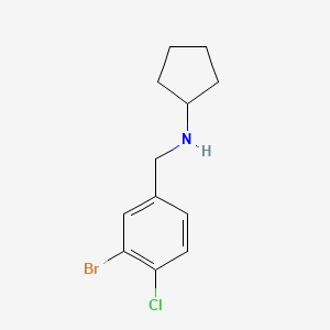 N-[(3-Bromo-4-chlorophenyl)methyl]cyclopentanamine