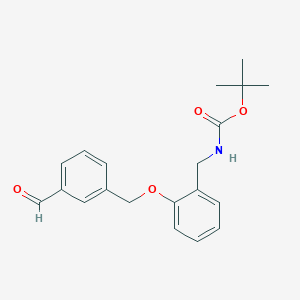 tert-Butyl N-({2-[(3-formylphenyl)methoxy]phenyl}methyl)carbamate