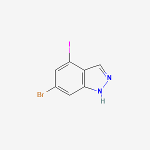 molecular formula C7H4BrIN2 B1326375 6-溴-4-碘-1H-吲唑 CAS No. 885519-41-5