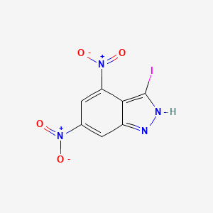 molecular formula C7H3IN4O4 B1326376 3-Iodo-4,6-dinitro-1H-indazole CAS No. 885519-43-7