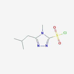 4-methyl-5-(2-methylpropyl)-4H-1,2,4-triazole-3-sulfonyl chloride