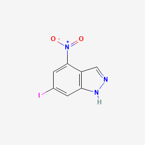 molecular formula C7H4IN3O2 B1326379 6-Iodo-4-nitro-1H-indazole CAS No. 885519-91-5