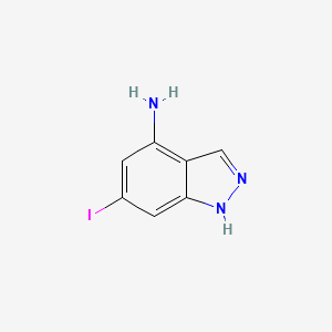 molecular formula C7H6IN3 B1326380 6-碘-1H-吲唑-4-胺 CAS No. 885519-94-8
