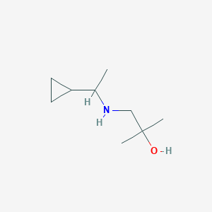 1-[(1-Cyclopropylethyl)amino]-2-methylpropan-2-ol