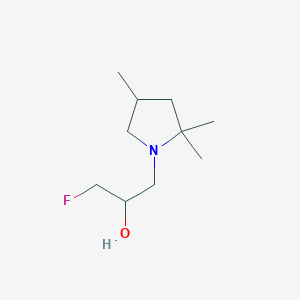 1-Fluoro-3-(2,2,4-trimethylpyrrolidin-1-yl)propan-2-ol