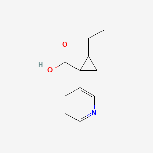 2-Ethyl-1-(pyridin-3-yl)cyclopropane-1-carboxylic acid