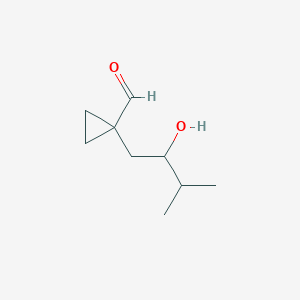 1-(2-Hydroxy-3-methylbutyl)cyclopropane-1-carbaldehyde