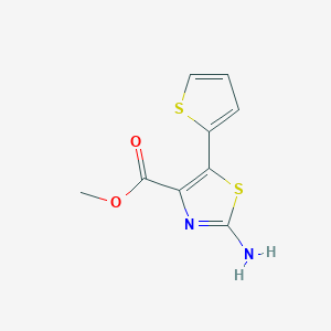 molecular formula C9H8N2O2S2 B13264130 Methyl 2-amino-5-(thiophen-2-YL)-1,3-thiazole-4-carboxylate 