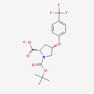 (2S,4S)-1-(Tert-butoxycarbonyl)-4-[4-(trifluoro-methyl)phenoxy]-2-pyrrolidinecarboxylic acid