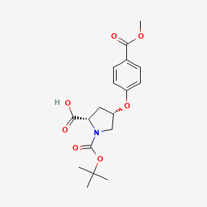 (2S,4S)-1-(tert-Butoxycarbonyl)-4-[4-(methoxy-carbonyl)phenoxy]-2-pyrrolidinecarboxylic acid