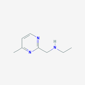 molecular formula C8H13N3 B13264290 Ethyl[(4-methylpyrimidin-2-yl)methyl]amine 