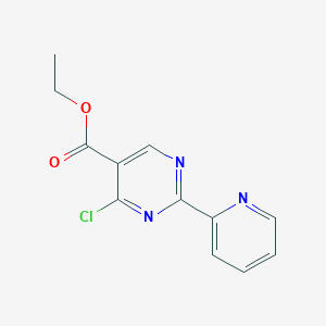 molecular formula C12H10ClN3O2 B1326436 Ethyl 4-chloro-2-(pyridin-2-yl)pyrimidine-5-carboxylate CAS No. 1044770-41-3