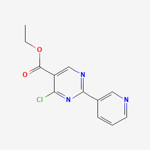 molecular formula C12H10ClN3O2 B1326437 Ethyl 4-chloro-2-(pyridin-3-yl)pyrimidine-5-carboxylate CAS No. 34775-04-7