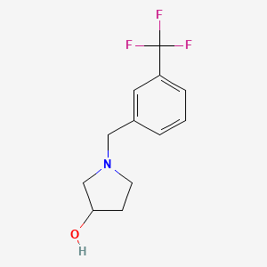 molecular formula C12H14F3NO B1326442 3-Pyrrolidinol, 1-[[3-(trifluoromethyl)phenyl]methyl]- 