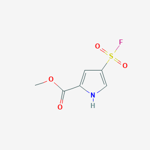 molecular formula C6H6FNO4S B13264571 Methyl 4-(fluorosulfonyl)-1H-pyrrole-2-carboxylate 