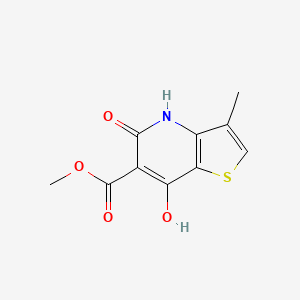 molecular formula C10H9NO4S B13264649 Methyl 5,7-dihydroxy-3-methylthieno[3,2-b]pyridine-6-carboxylate 