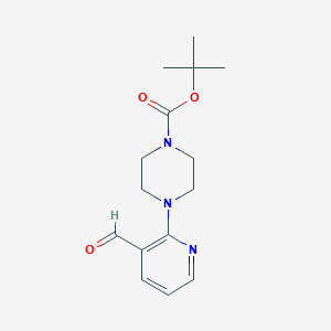 molecular formula C15H21N3O3 B1326472 tert-Butyl 4-(3-formylpyridin-2-yl)piperazine-1-carboxylate CAS No. 179556-15-1