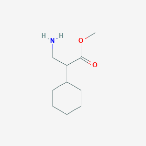 molecular formula C10H19NO2 B13264772 Methyl 3-amino-2-cyclohexylpropanoate 