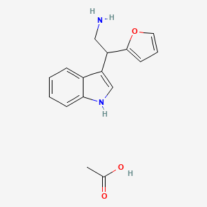molecular formula C16H18N2O3 B1326479 2-呋喃-2-基-2-(1H-吲哚-3-基)-乙胺乙酸盐 CAS No. 1135229-28-5