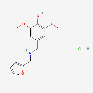 molecular formula C14H18ClNO4 B1326487 4-{[(Furan-2-ylmethyl)-amino]-methyl}-2,6-dimethoxy-phenol hydrochloride CAS No. 1135231-29-6