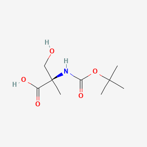 molecular formula C9H17NO5 B1326493 (R)-2-((tert-Butoxycarbonyl)amino)-3-hydroxy-2-methylpropanoic acid CAS No. 84311-18-2