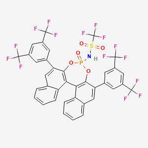 molecular formula C37H17F15NO5PS B1326495 (S)-3,3'-Bis[3,5-bis(trifluormethyl)phenyl]-1,1'-binaphthyl-2,2'-diyl-N-triflylphosphoramid CAS No. 1836233-61-4