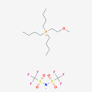molecular formula C17H34F6NO5PS2 B1326500 三丁基（2-甲氧基乙基）鏻双（三氟甲磺酰）酰亚胺 CAS No. 959698-44-3