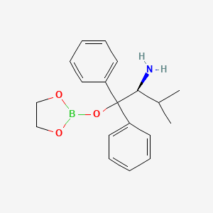 molecular formula C19H24BNO3 B1326505 (S)-1-((1,3,2-Dioxaborolan-2-yl)oxy)-3-methyl-1,1-diphenylbutan-2-amine CAS No. 879981-94-9