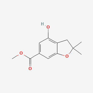 molecular formula C12H14O4 B1326513 4-羟基-2,2-二甲基-2,3-二氢苯并呋喃-6-甲酸甲酯 CAS No. 955884-97-6