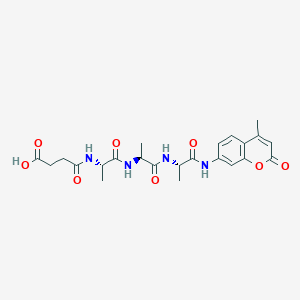 molecular formula C23H28N4O8 B1326518 Suc-Ala-Ala-Ala-AMC CAS No. 73617-90-0