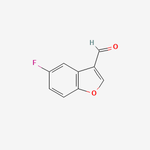 molecular formula C9H5FO2 B1326528 5-氟苯并呋喃-3-甲醛 CAS No. 721943-19-7