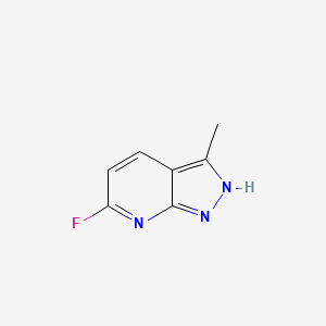 molecular formula C7H6FN3 B1326530 6-Fluoro-3-methyl-1H-pyrazolo[3,4-b]pyridine CAS No. 920036-28-8